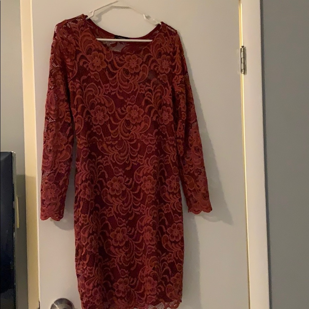 Lace long sleeve dress